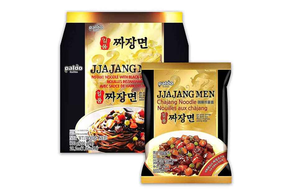 Paldo Jjajangmen Non Spicy Korean Blackbean Noodles | Pack Of 4