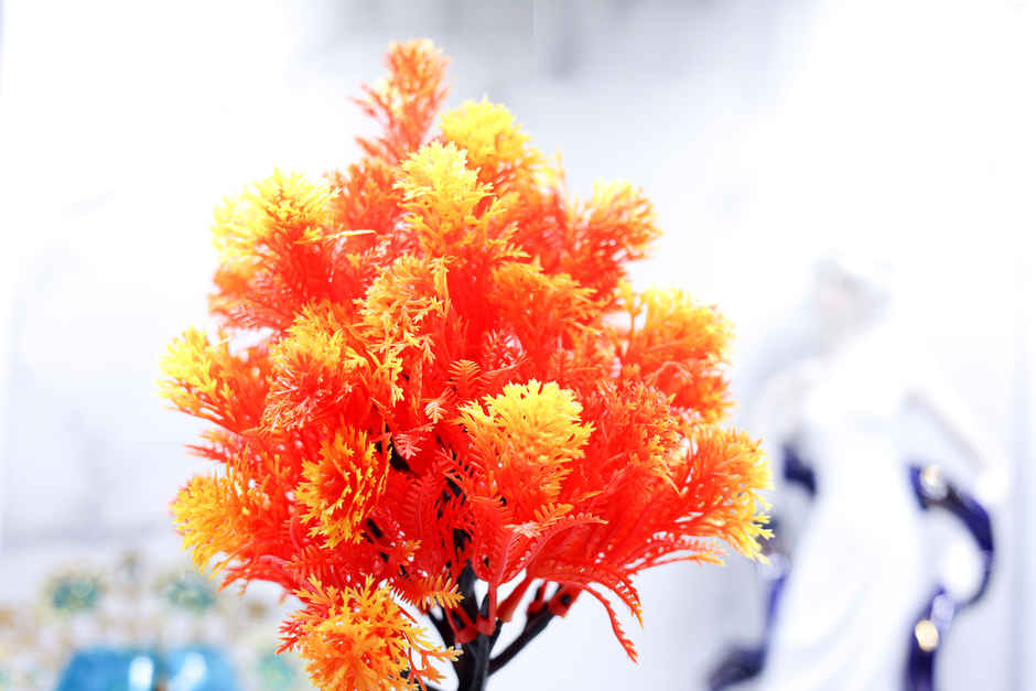 BAY6 Artificial Bonsai Fern Flower with Pot