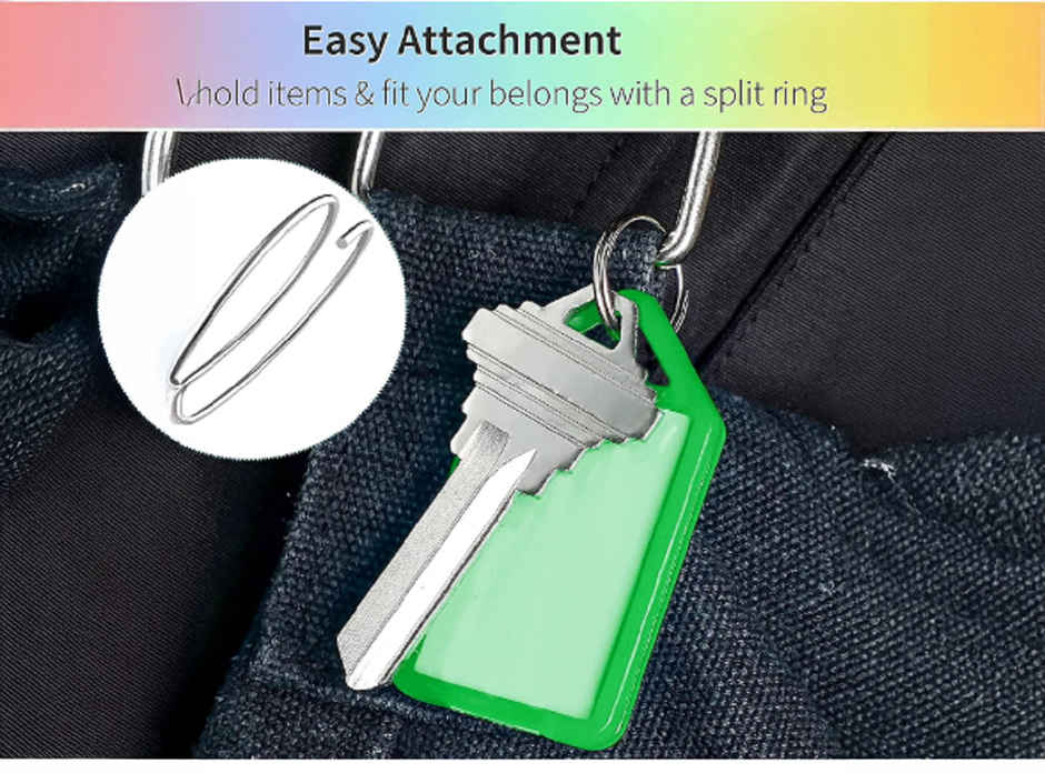 Soham Housewares Unisex Solid Plastic Key Chain | Multicolour - Standard