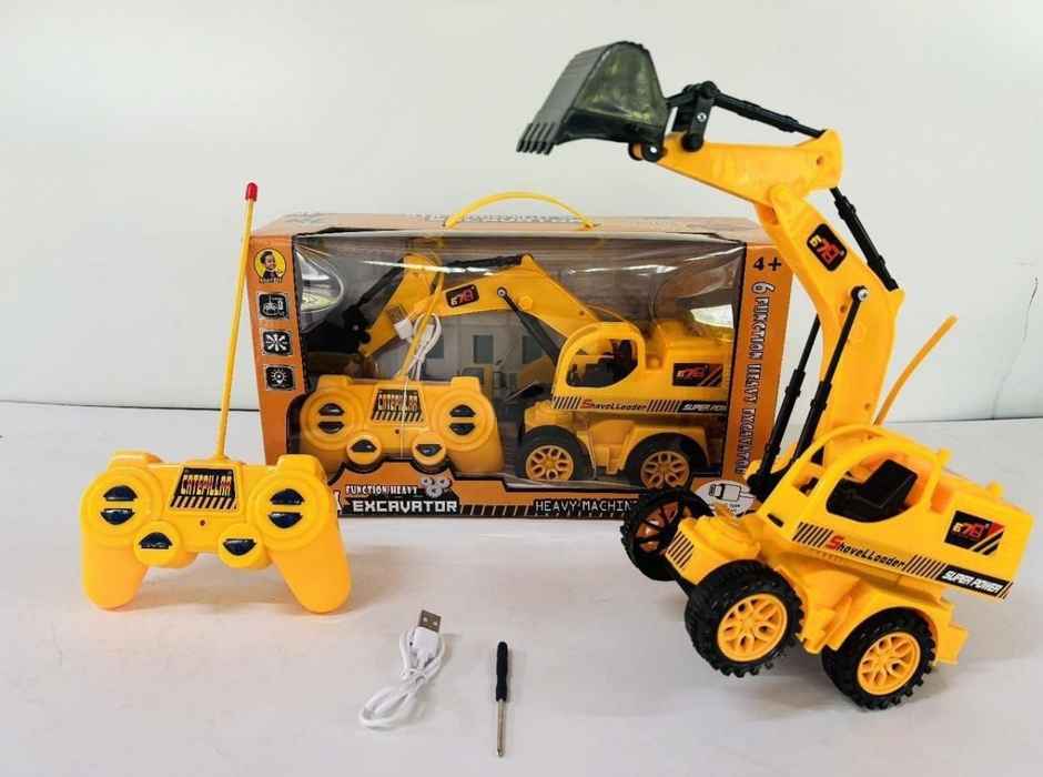 Fablue Remote-Controlled JCB Digger Truck Toy for Kids - Realistic Construction Vehicle For Kids