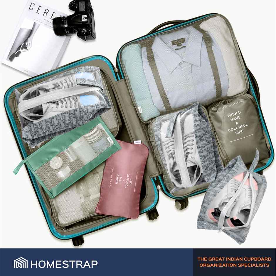 Homestrap Pack Of 4 Non-Woven Shoe Bag