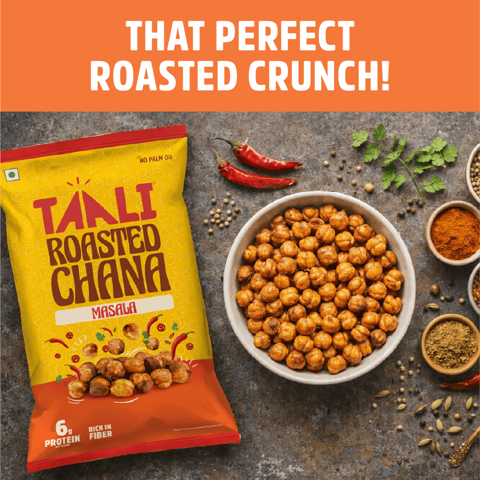 Taali Roasted Chana Masala, Flavoured Bhuna Chana with Skin