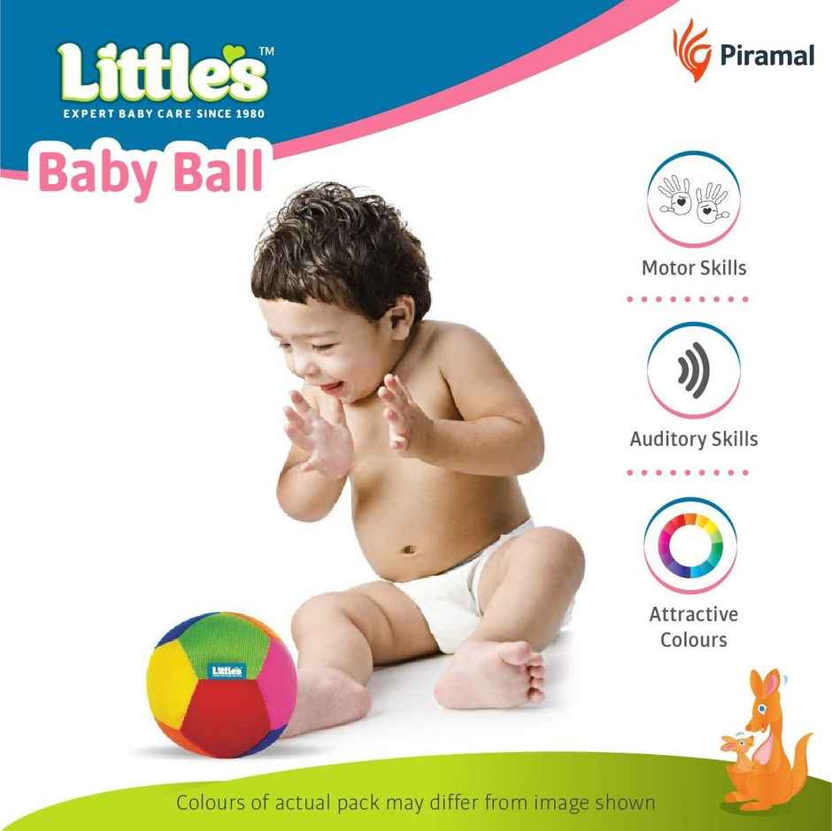 Little's Baby Soft Ball with Rattle Sound | 11 cm Small Toy