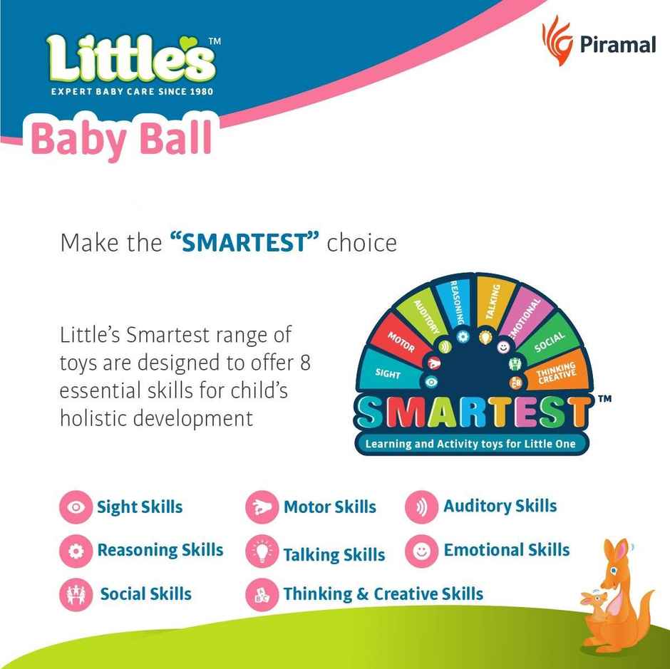 Little's Baby Soft Ball with Rattle Sound | 11 cm Small Toy