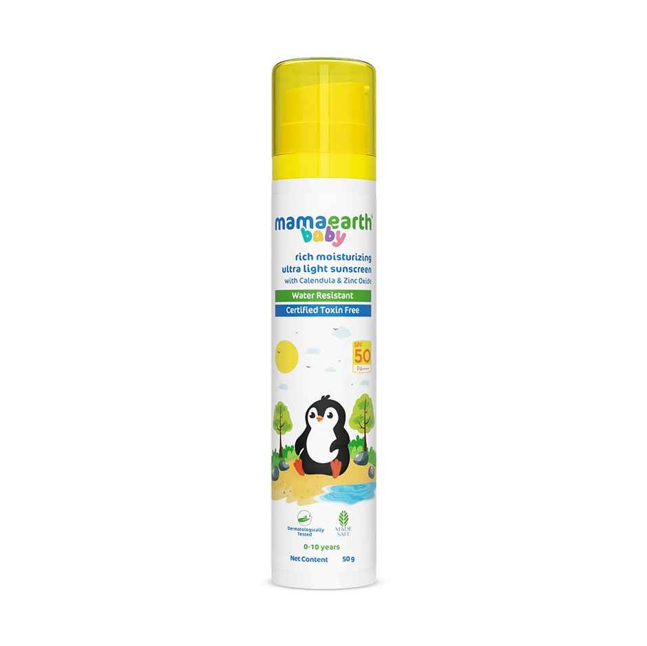 Mamaearth Baby Rich Moisturizing Ultra Light Sunscreen50G Spf 50 & Pa++++