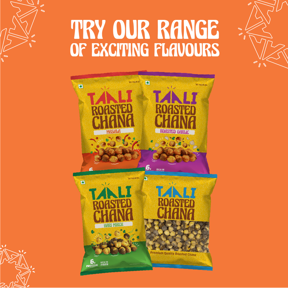 Taali Roasted Chana Masala, Flavoured Bhuna Chana with Skin