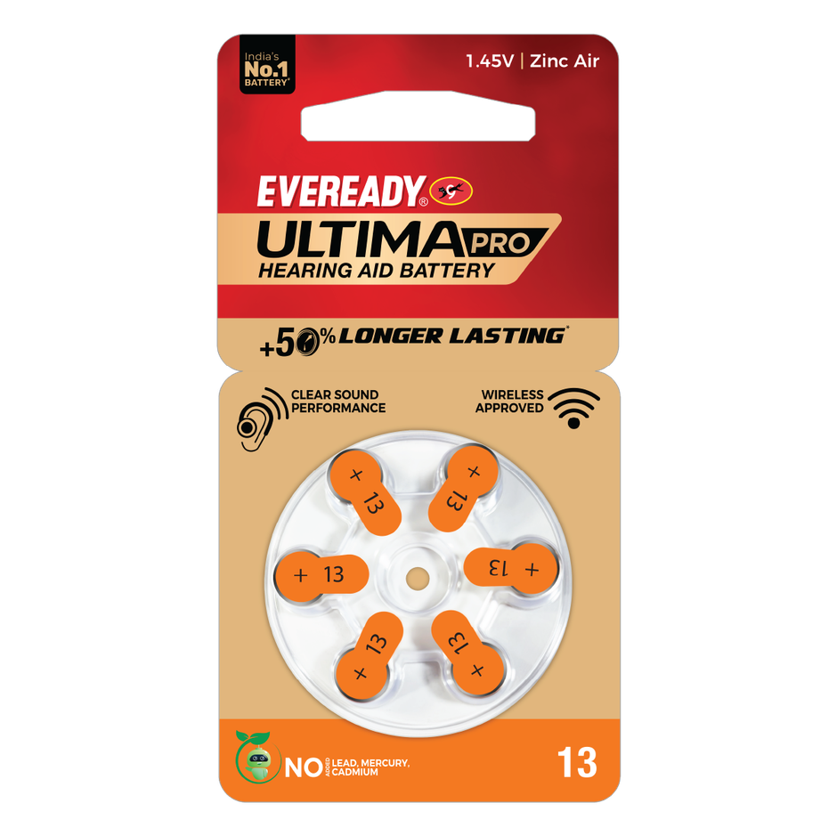 Eveready Ultima Pro Hearing Aid Batteries | Size 13