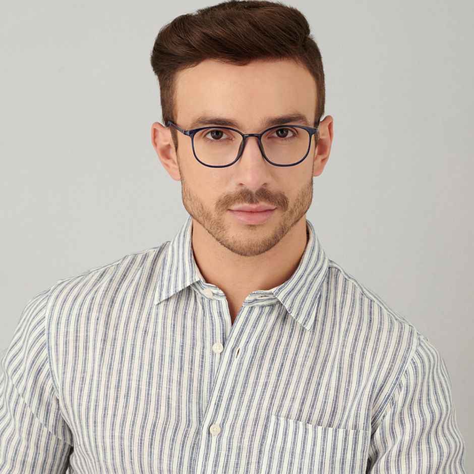 Lenskart Blu Unisex Solid TR90 Computer Glasses | Blue - M