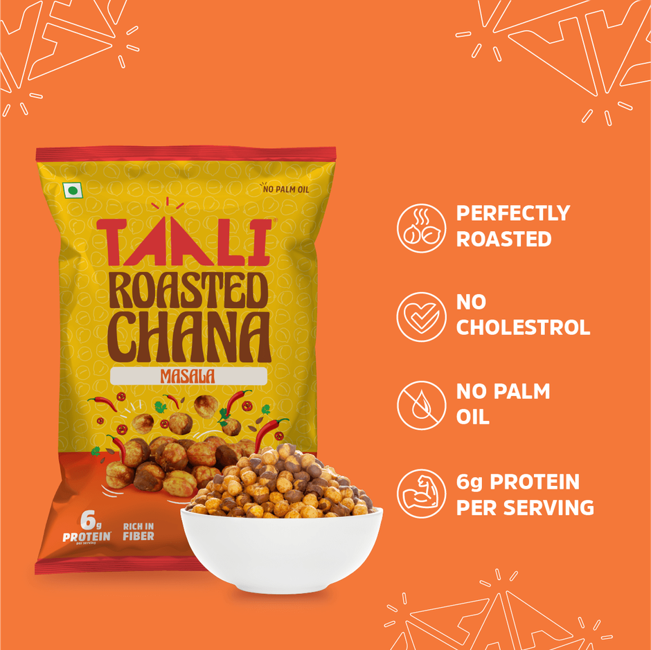 Taali Roasted Chana Masala, Flavoured Bhuna Chana with Skin