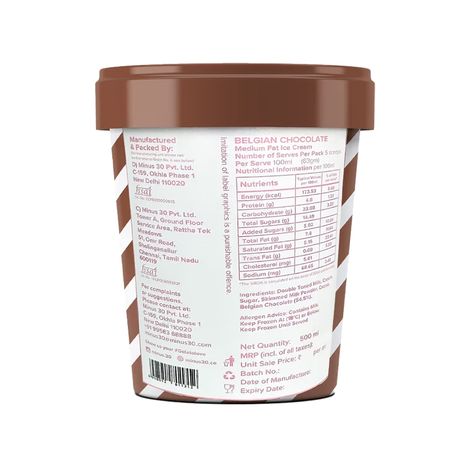 MINUS THIRTY Belgian Chocolate