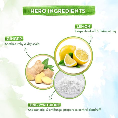 Mamaearth Lemon Anti Dandruff Shampoo With Lemon & Ginger For Itchy & Flaky Scalp