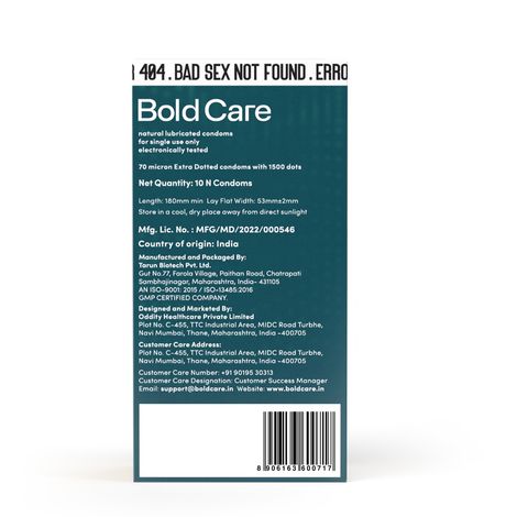 Bold Care Extra Dotted Condom - 1500 Raised Dots
