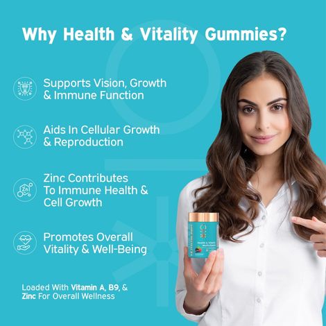 Nutriburst Health & Vitality Gummies With Multivitamins & Biotin