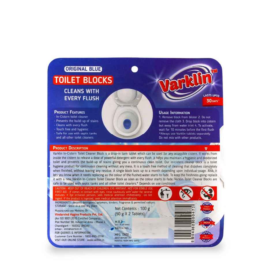Varklin Toilet Cleaner Blocks | Easy To Use And Long-Lasting | Pack Of 6