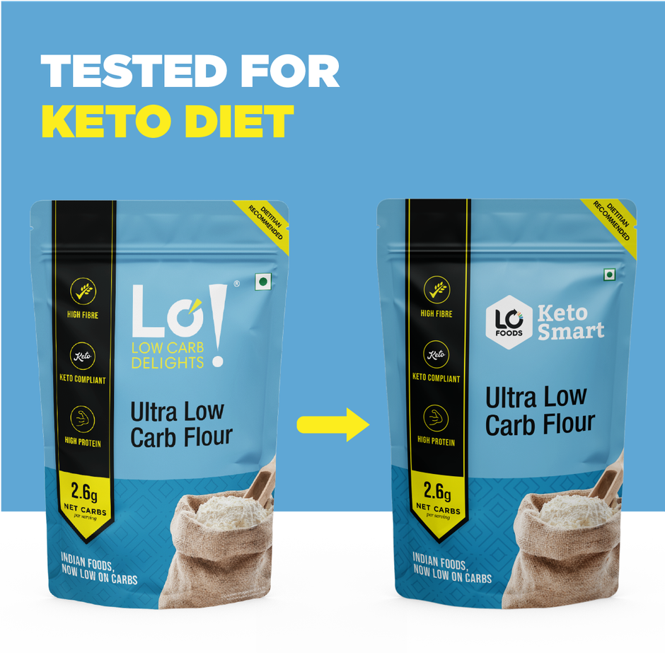 Lo Foods Ultra Low Carb Keto Atta | Low GI, 30gm Protein Flour with Almond