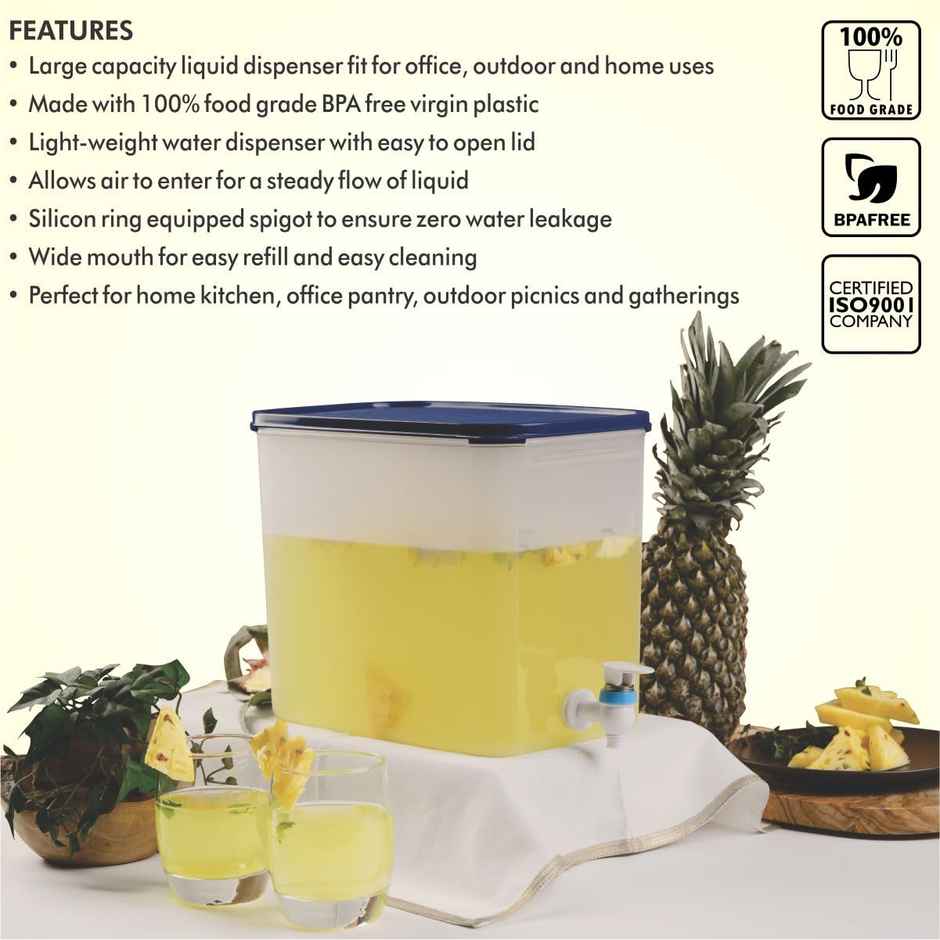 Signoraware Water Dispenser | 9 L | Blue | Water Storage Dispenser