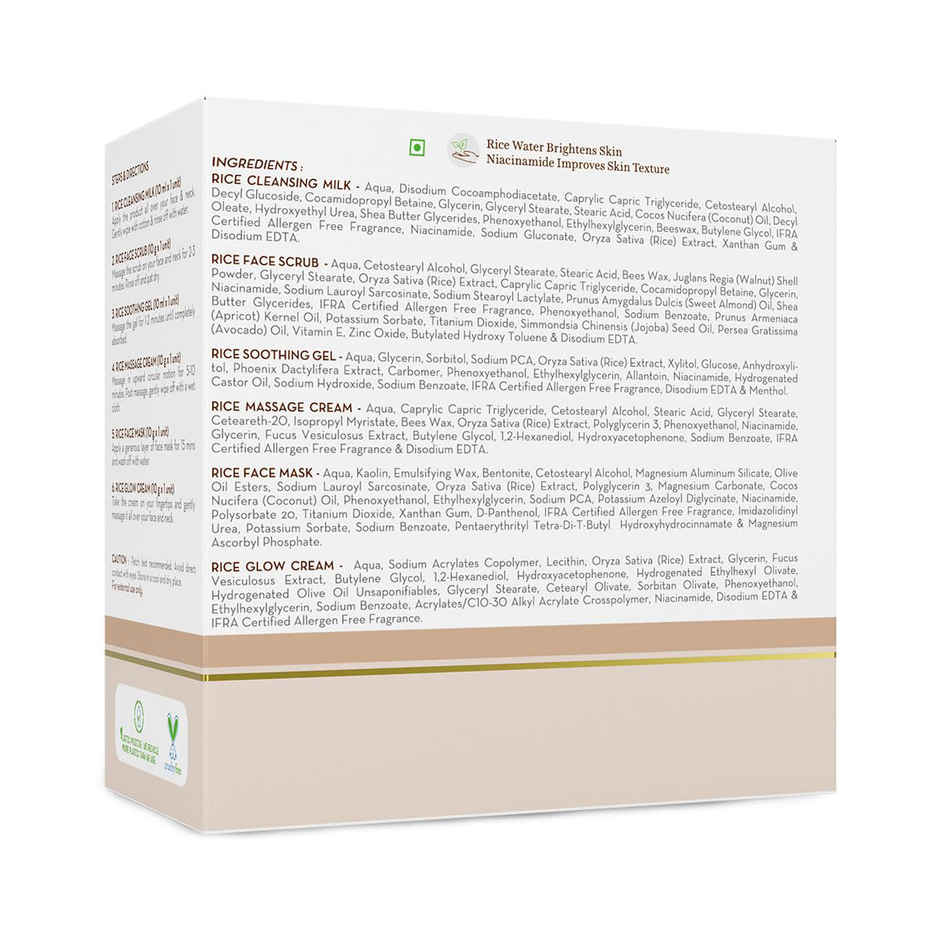 Mamaearth Rice Facial Kit With Rice Water & Niacinamide For Glass Skin