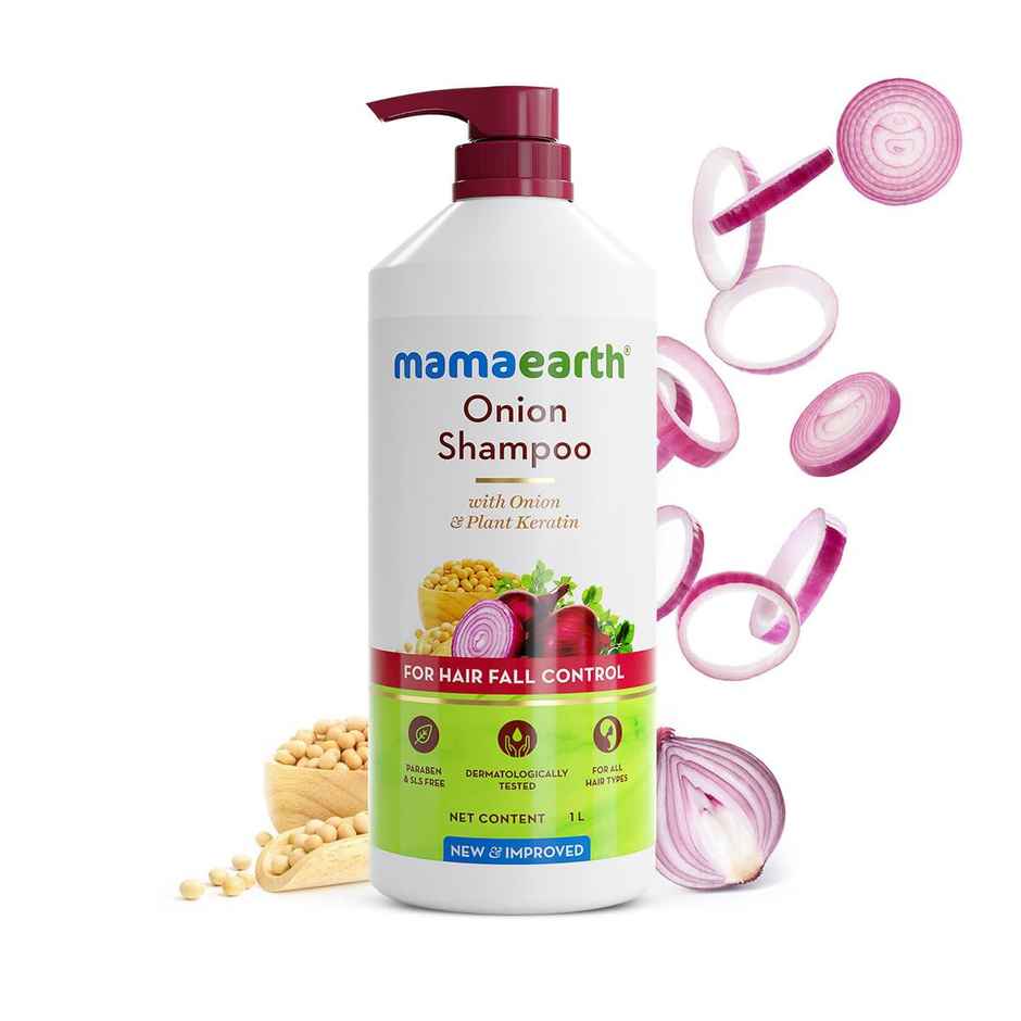 Mamaearth Onion Shampoo for Anti Hair Fall & Hair Growth with Onion Oil & Plant Keratin