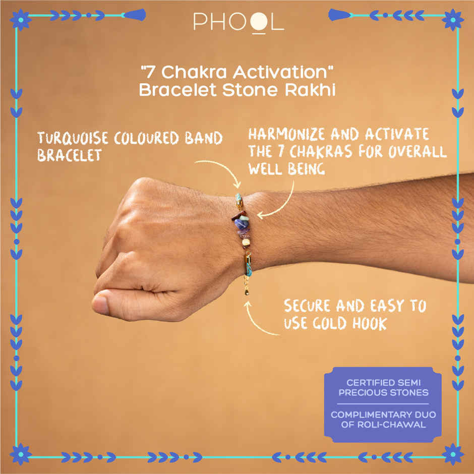 Phool 7 Chakra Bracelet Rakhi - Spiritual Design