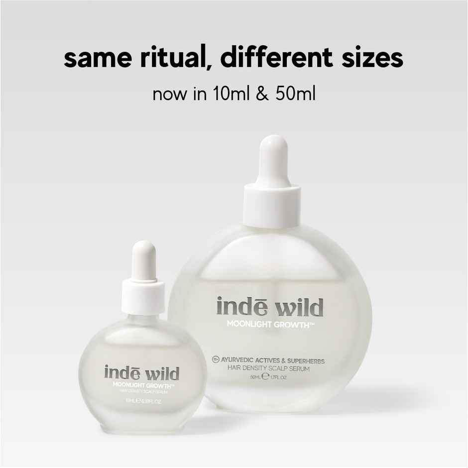 inde wild Moonlight Scalp Serum with Moringa, Bhringraj & Amla | Healthy Scalp & Hair Density