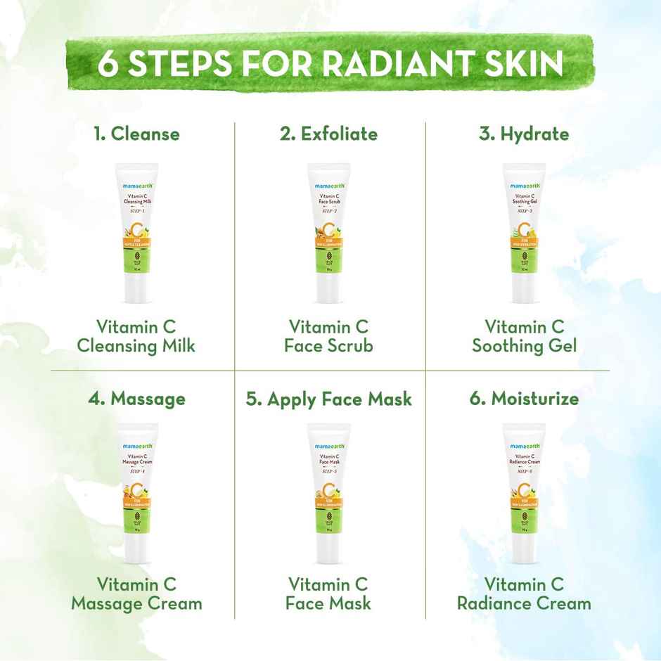 Mamaearth Vitamin C Facial Kit With Vitamin C & Turmeric For Skin Illumination