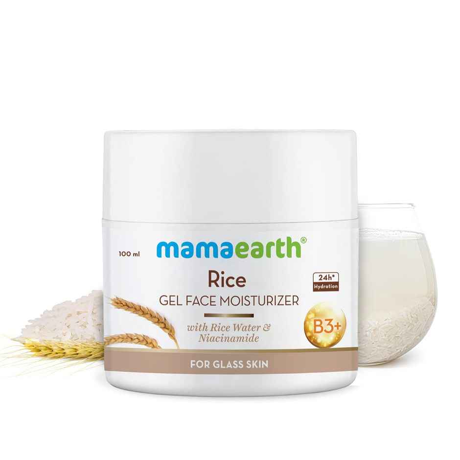 Mamaearth Rice Gel Face Moisturizer With Rice Water & Niacinamide For Glass Skin