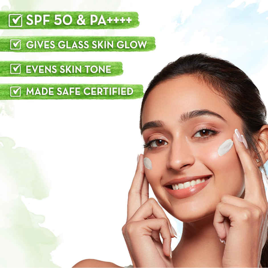 Mamaearth Rice Water Dewy Sunscreen for Tan Protection