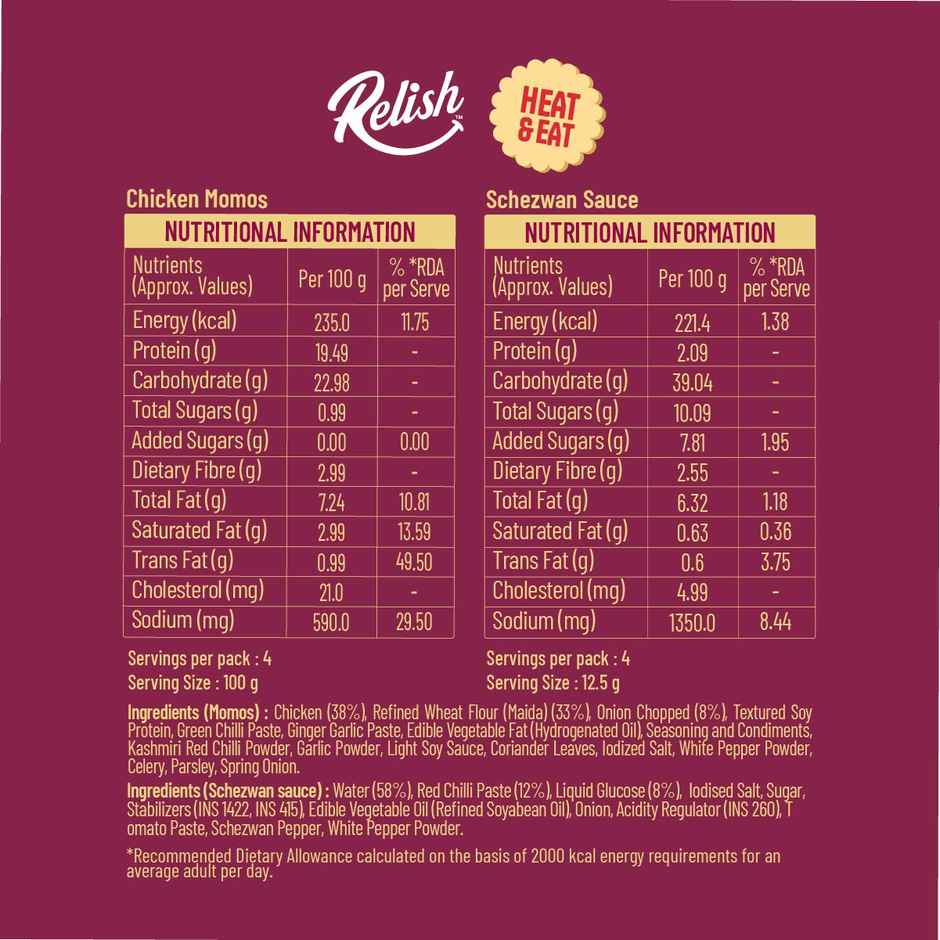 Relish Chicken Spicy Momos