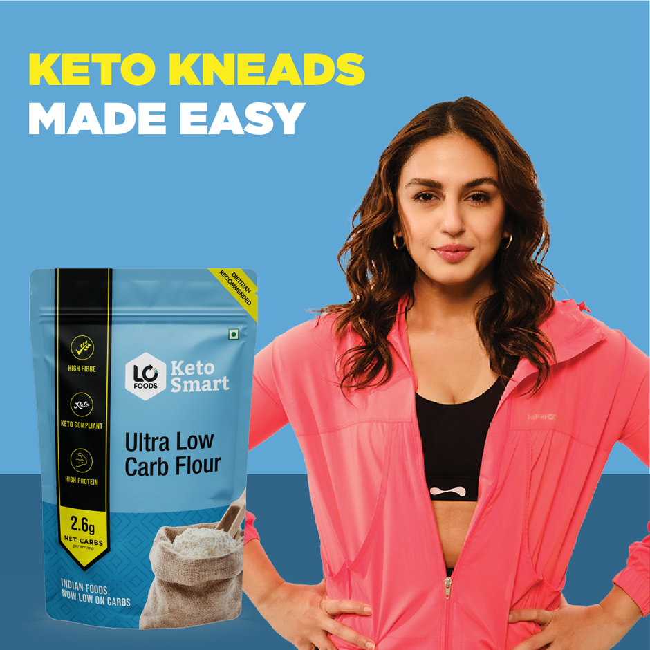 Lo Foods Ultra Low Carb Keto Atta | Low GI, 30gm Protein Flour with Almond