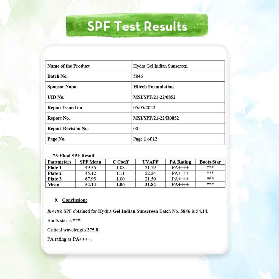 Mamaearth HydraGel Indian Sunscreen SPF 50, with Aloe Vera & Raspberry for Tan Protection