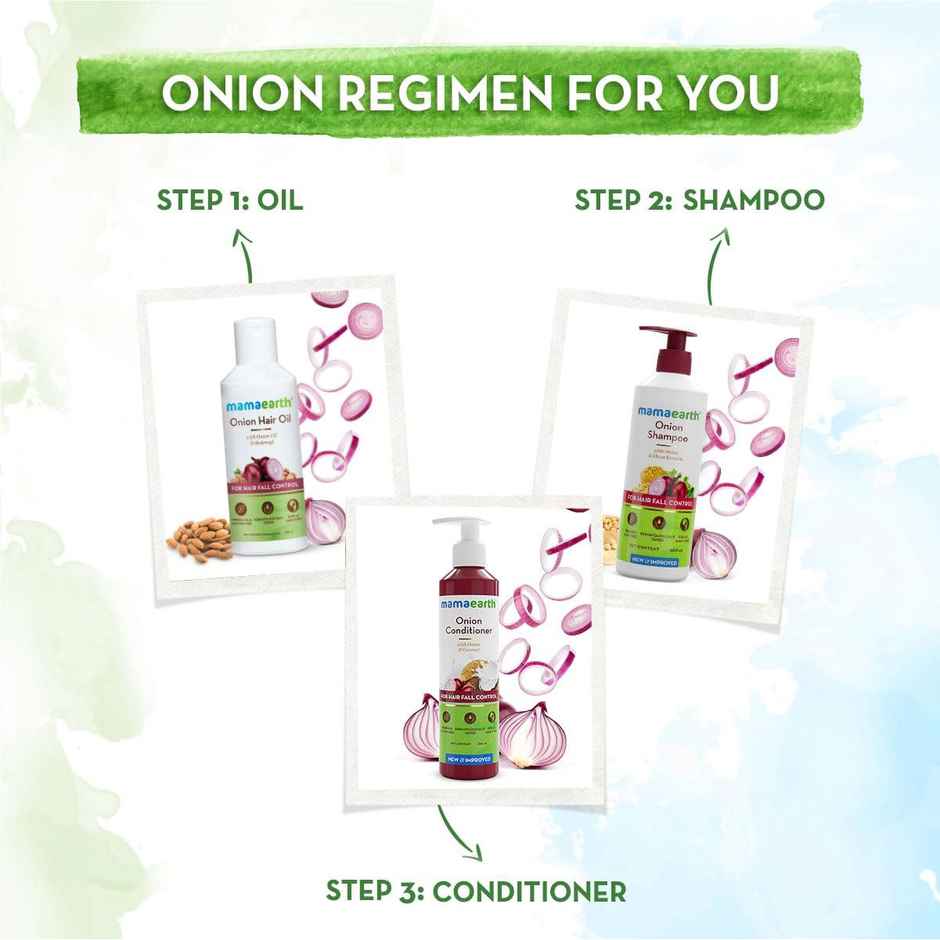 Mamaearth Onion Shampoo For Hair Fall Control & Hair Growth With Onion & Plant Keratin