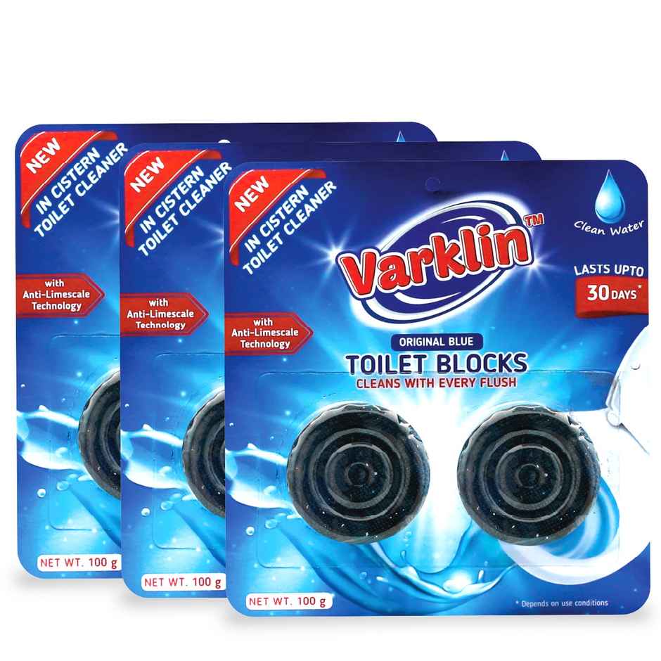 Varklin Toilet Cleaner Blocks | Easy To Use And Long-Lasting | Pack Of 6
