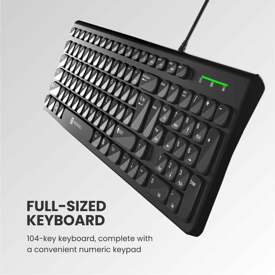 Portronics Ki-Pad 2, Wired Keyboard - Black