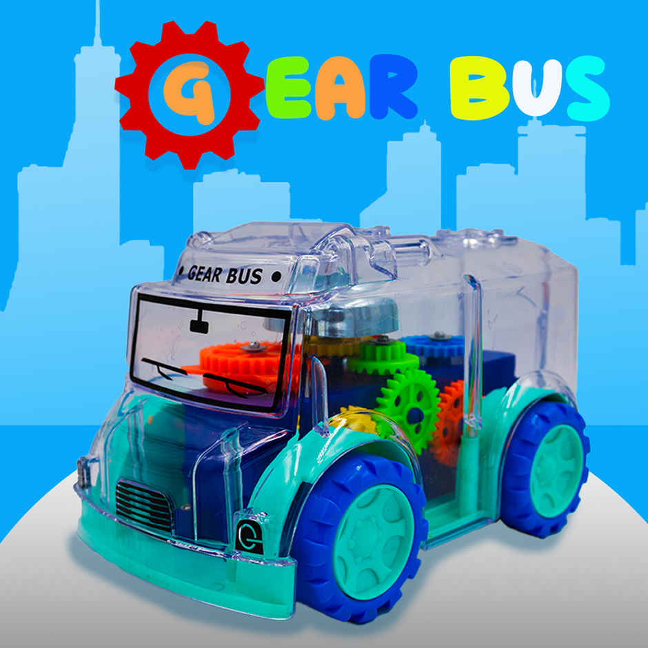 Toybharat Friction-Powered Gear Bus | Fun Birthday Gift for Kids - Multicolour | Assorted