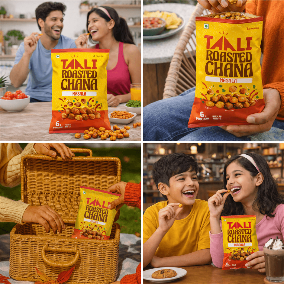 Taali Roasted Chana Masala, Flavoured Bhuna Chana with Skin