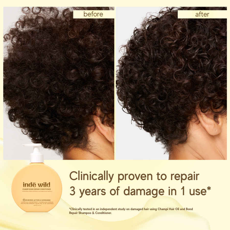 inde wild Champi Bond Repair Conditioner | Hydrating, Frizz Control & Anti Breakage Formula
