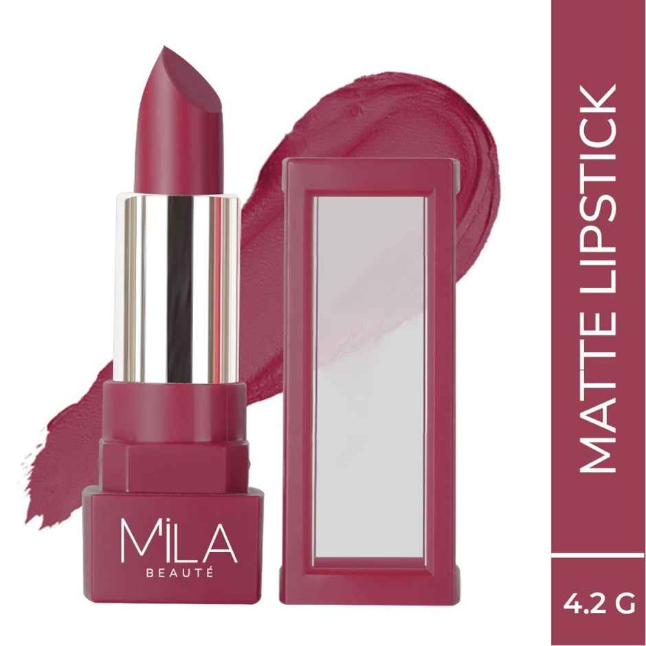 Mila Beaute Matte Lipstick Lightweight Highly Pigmented | Roasted Almonds