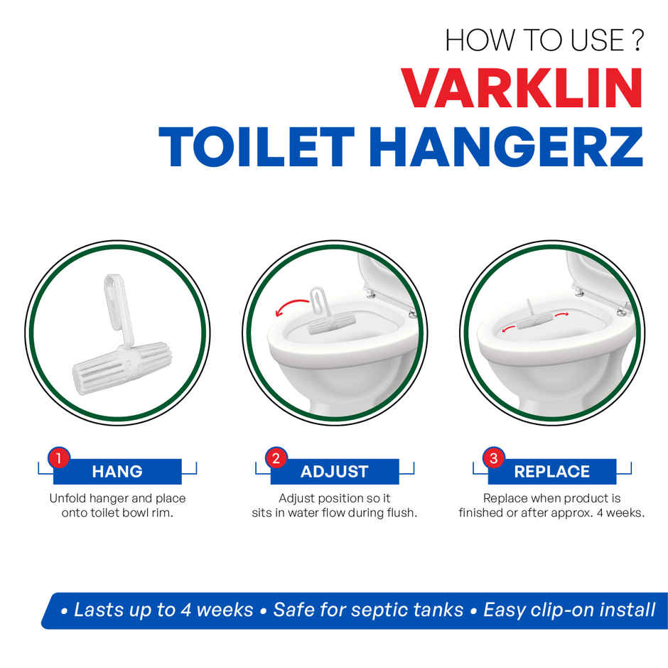 Varklin Toilet Cleaner Rim Hangerz Lemon And Lavender |Pack Of 2