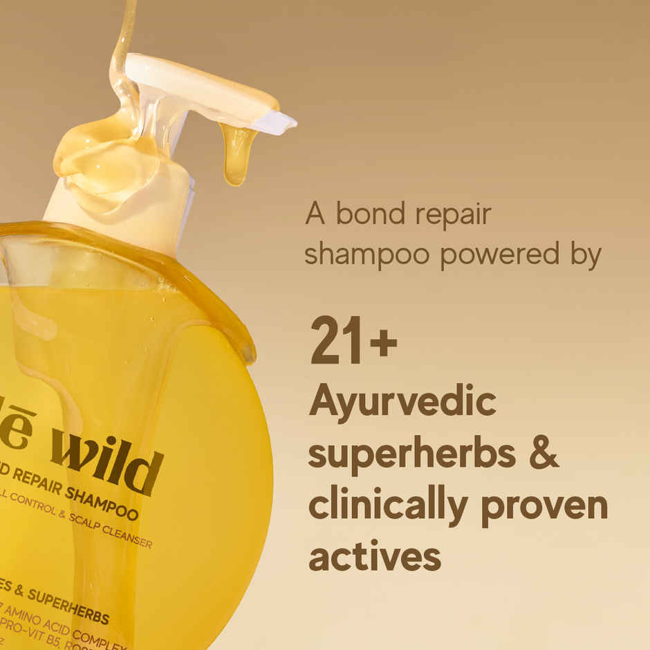 inde wild Champi Bond Repair Shampoo | Strengthening, Hairfall Control & Scalp Cleanser