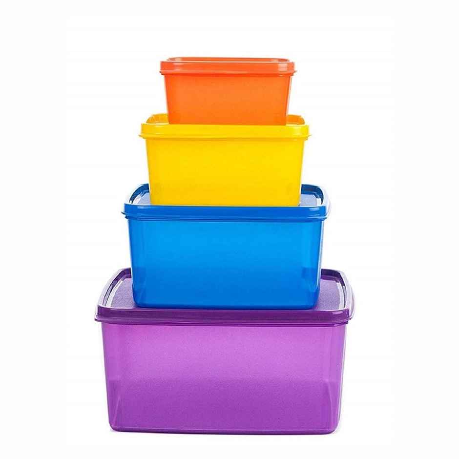 Signoraware Family Fresh Tab Container Set | 2500 ml + 1200 ml + 500 ml + 160 ml | Multicolour