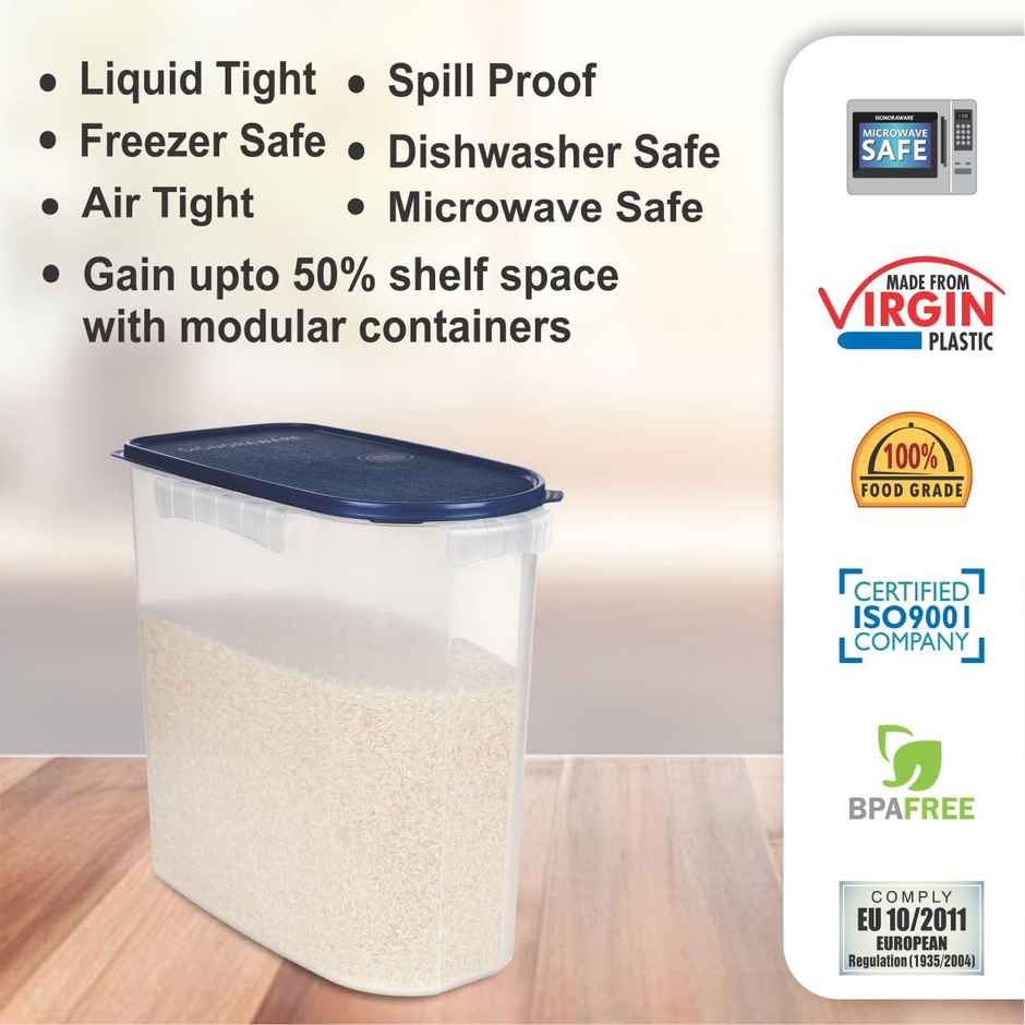 Signoraware Rice Keeper Container | 24 L | Blue | Rice Storage Container, Kitchen Organizer