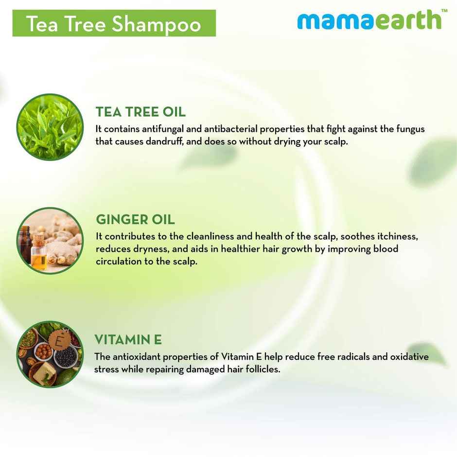 Mamaearth Tea Tree Anti Dandruff Shampoo With Ginger Oil