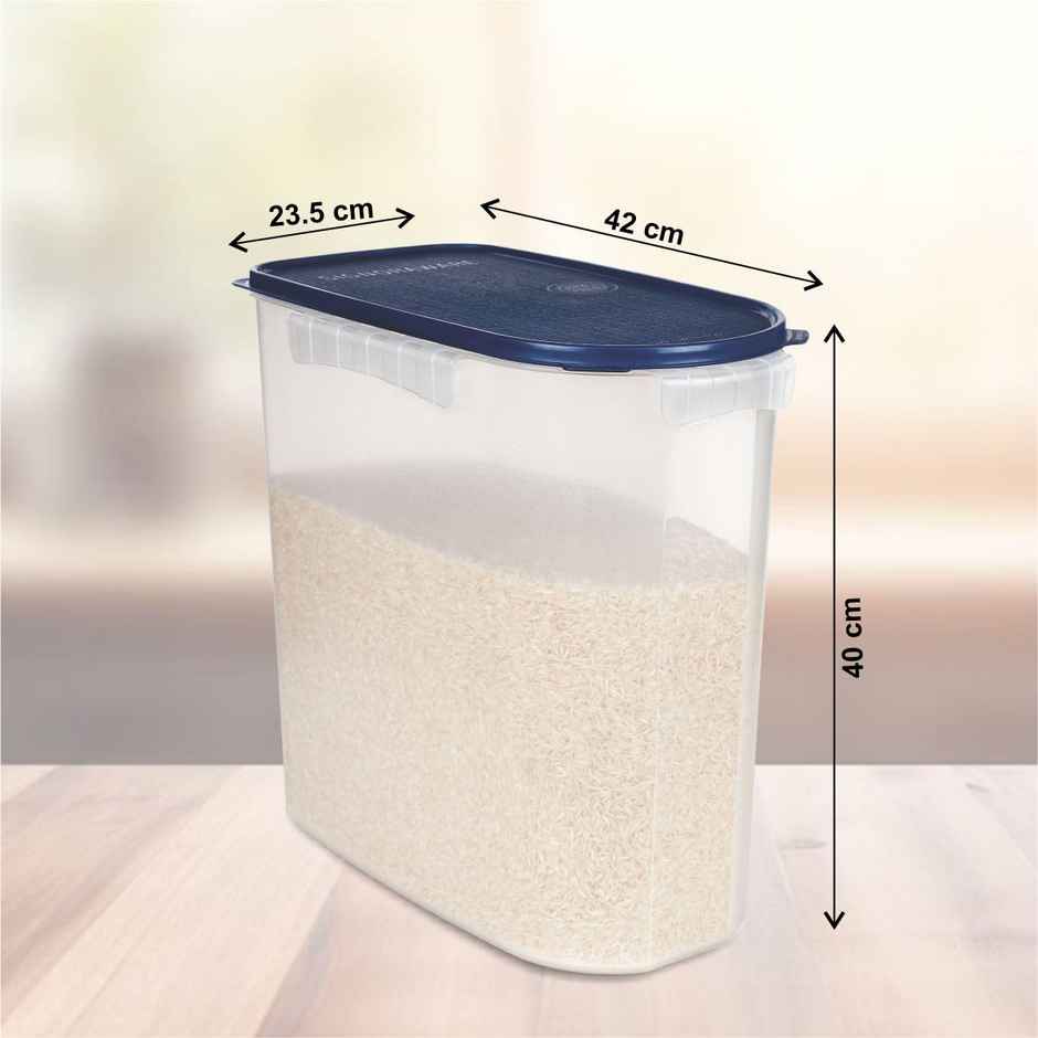 Signoraware Rice Keeper Container | 24 L | Blue | Rice Storage Container, Kitchen Organizer