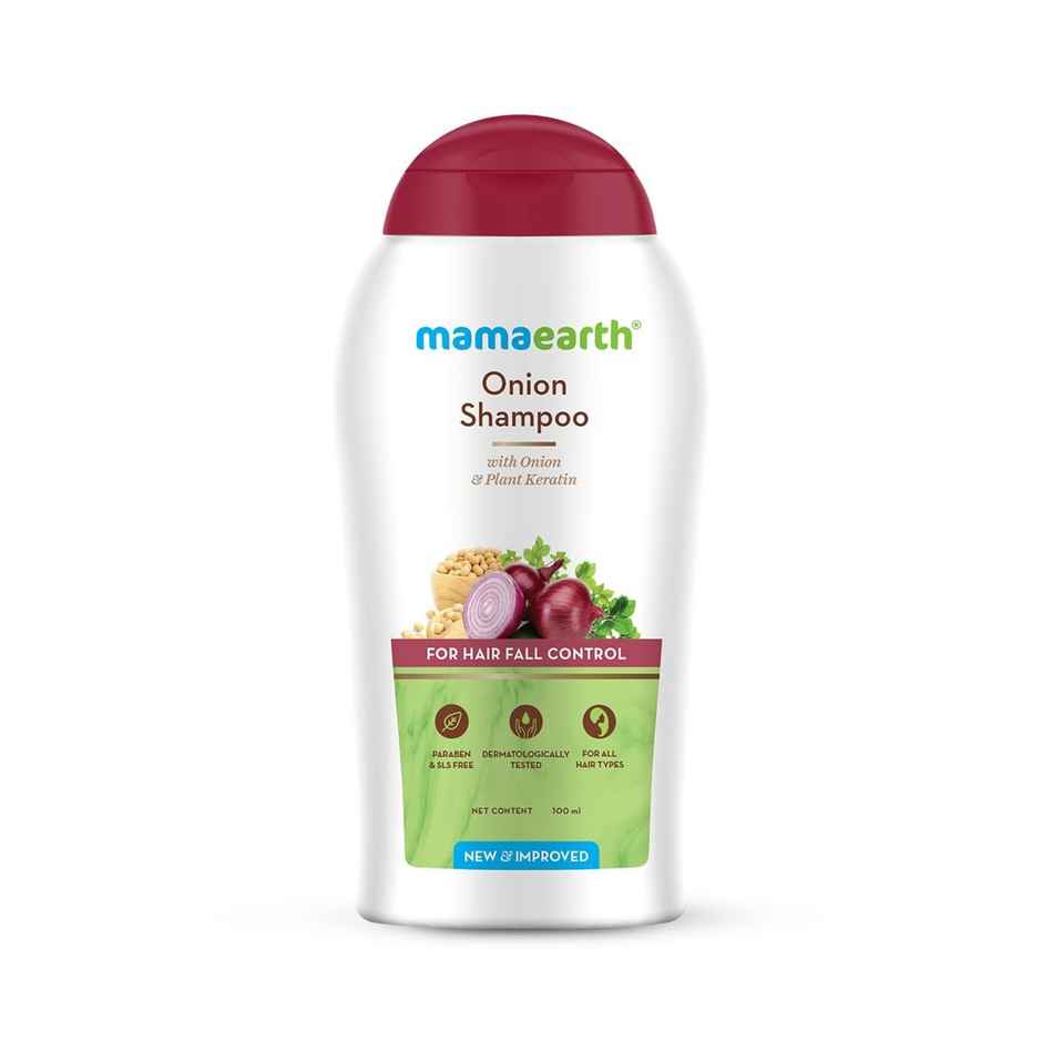 Mamaearth Onion Hair Oil For Hair Fall Control (150ml) & Mamaearth Onion Shampoo For Hair Fall Control & Hair Growth With Onion & Plant Keratin (100ml) & Mamaearth Onion Conditioner For Hair Growth & Hair Fall Control (250ml) Combo