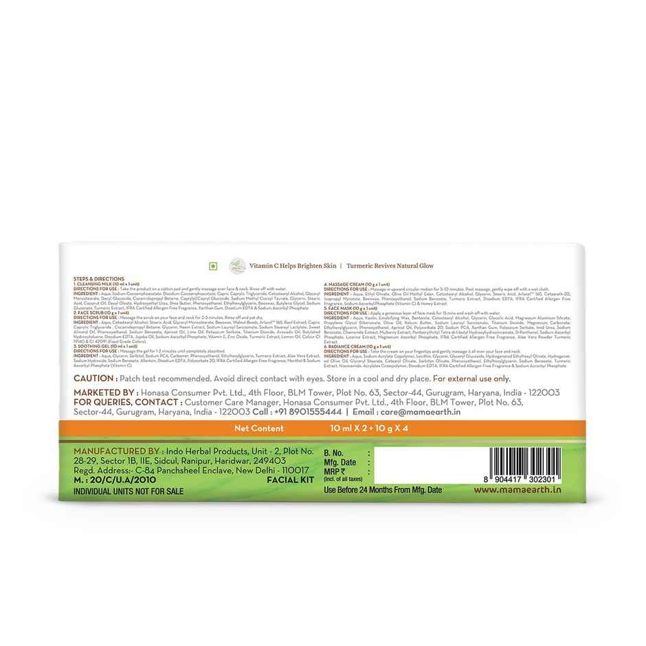 Mamaearth Vitamin C Facial Kit With Vitamin C & Turmeric For Skin Illumination