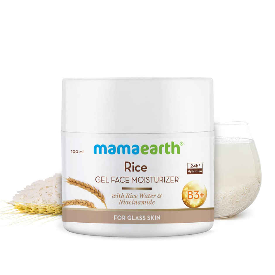 Mamaearth Rice Gel Face Moisturizer With Rice Water & Niacinamide For Glass Skin