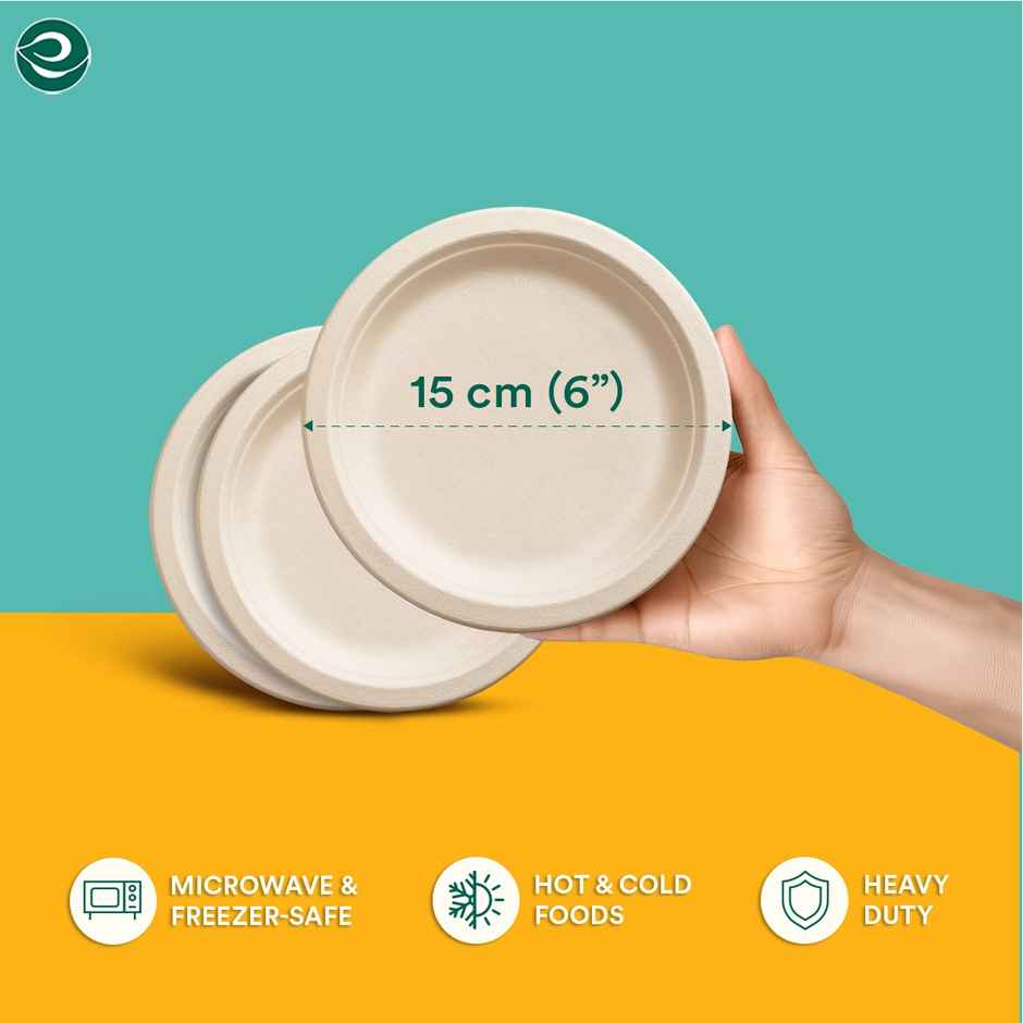 ECO SOUL 6 inch Round | 25 Count | Disposable Plate
