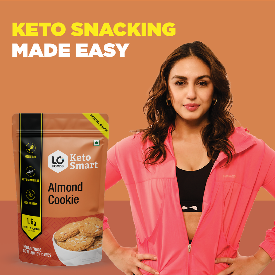 Lo Foods Keto Almond Cookies - Sugar Free Biscuit, High Protein Healthy Biscuits