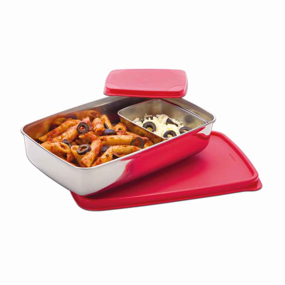 Signoraware Compact Steel Lunch Box (Big) - Assorted