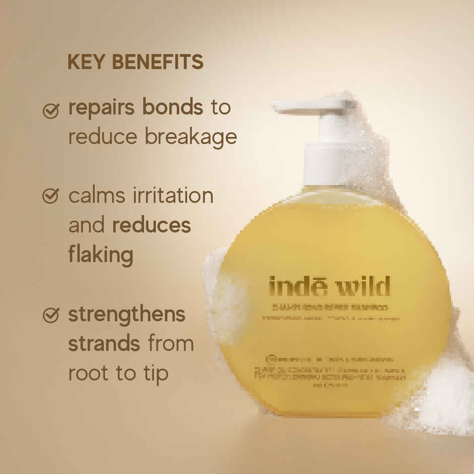inde wild Champi Bond Repair Shampoo | Strengthening, Hairfall Control & Scalp Cleanser